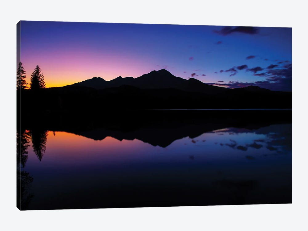 Dying Light Mountain Reflection by Dan Sproul 1-piece Canvas Print