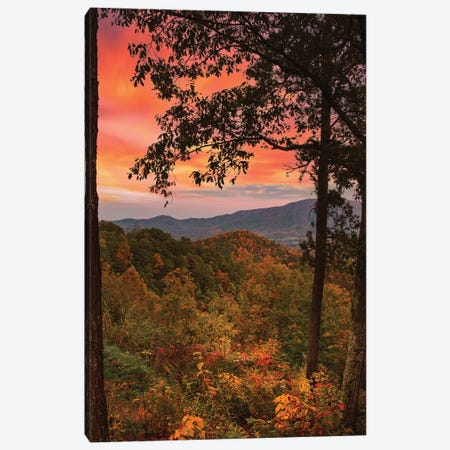 Fall Sunset In Smoky Mountains Canvas Print #DSP286} by Dan Sproul Canvas Print