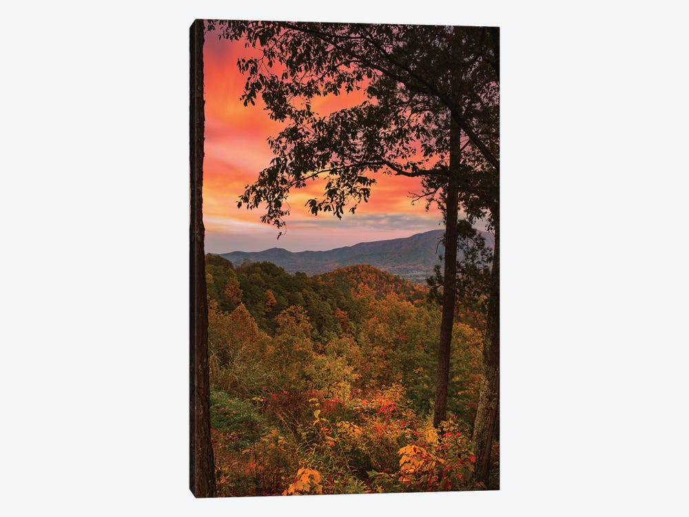 Fall Sunset In Smoky Mountains by Dan Sproul 1-piece Canvas Wall Art