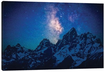 Grand Teton Milky Way Canvas Art Print - Milky Way Galaxy Art