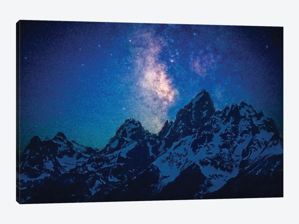 Grand Teton Milky Way by Dan Sproul 1-piece Canvas Art Print