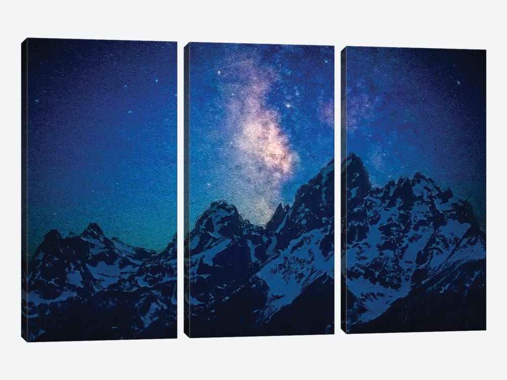 Grand Teton Milky Way by Dan Sproul 3-piece Canvas Print