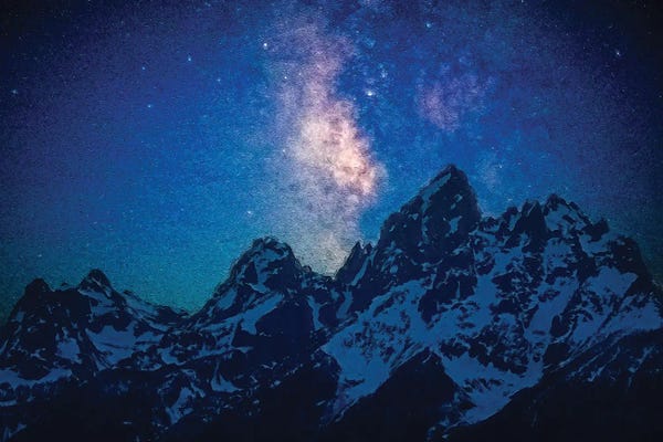 Teton Range: Grand Teton Milky Way by Dan Sproul