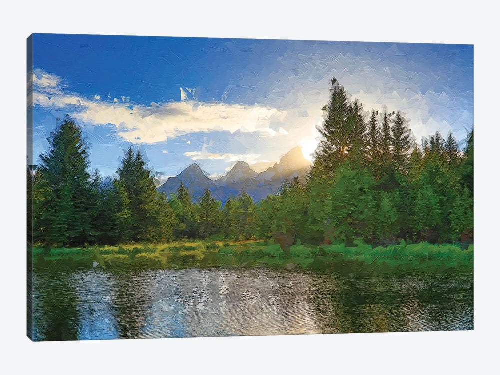 Spring Morning Over The Tetons by Dan Sproul 1-piece Canvas Artwork