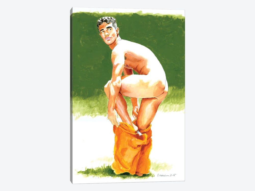 Orange Shorts by Douglas Simonson 1-piece Canvas Artwork