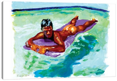 Purple Float Canvas Art Print - Douglas Simonson