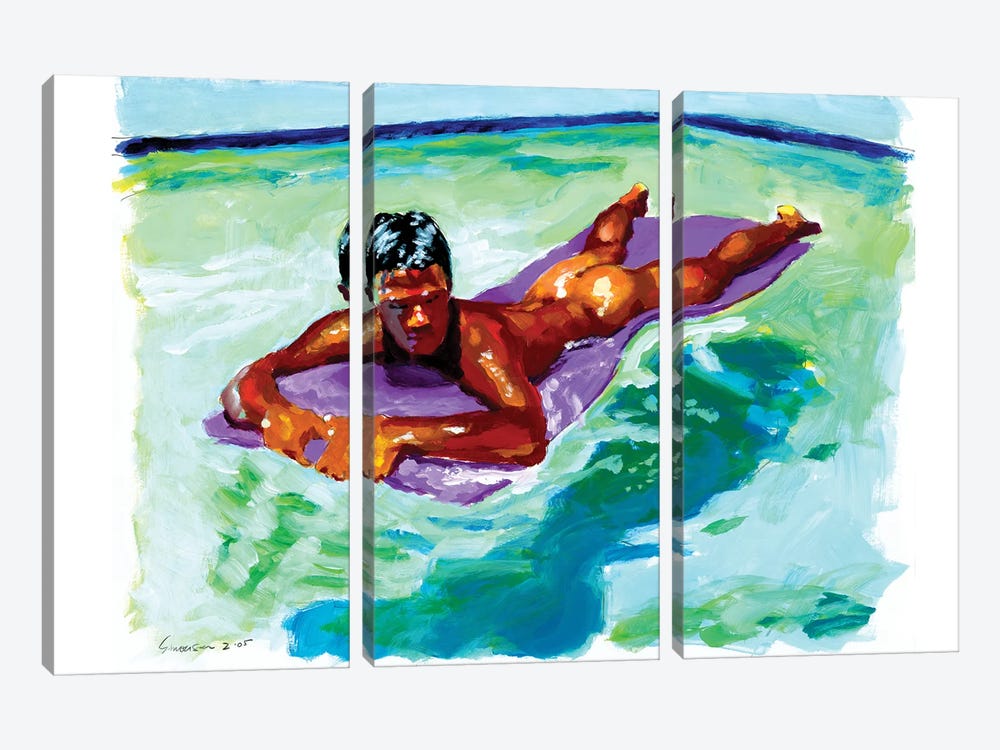 Purple Float by Douglas Simonson 3-piece Canvas Print