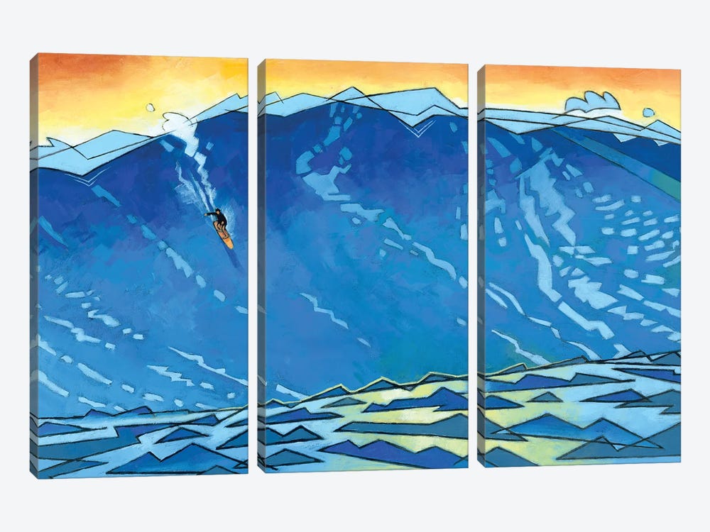 Big Wave by Douglas Simonson 3-piece Canvas Artwork