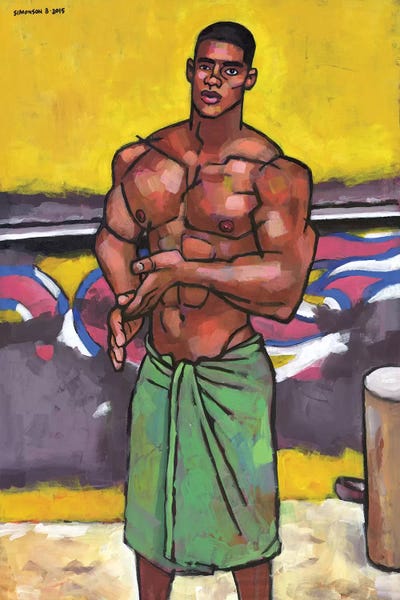 By The Old Beach Kiosk by Douglas Simonson canvas print