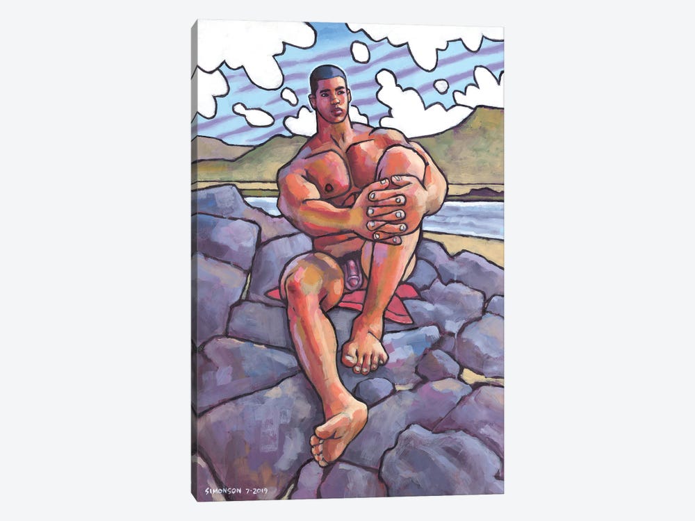 Naked On The Rocks by Douglas Simonson 1-piece Canvas Wall Art