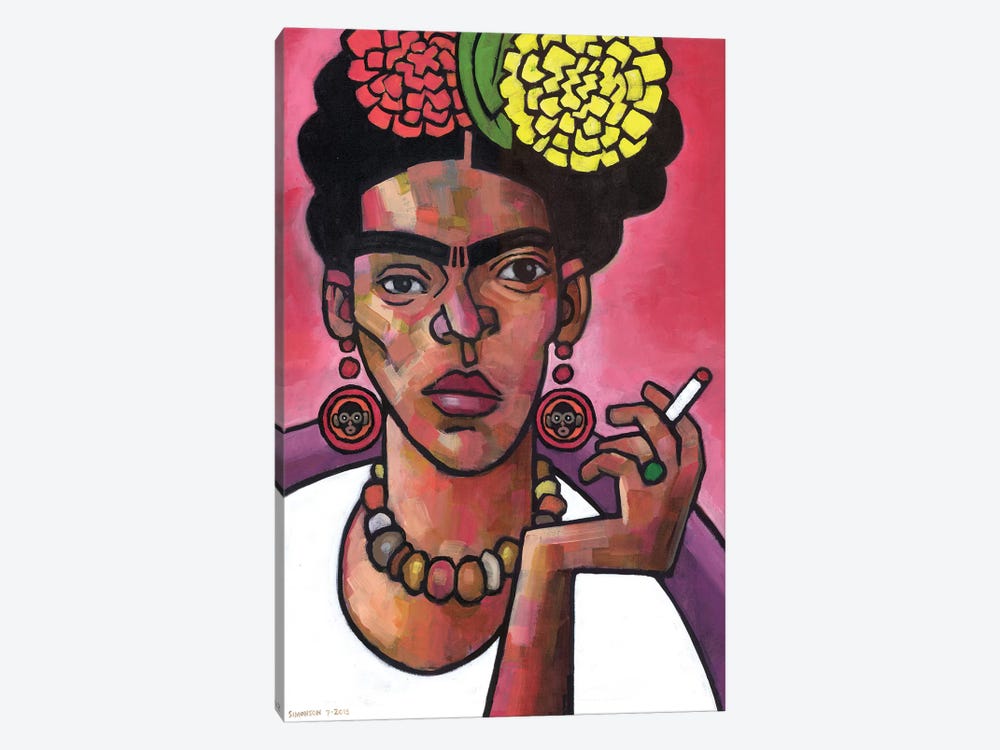 Frida Listening by Douglas Simonson 1-piece Canvas Print