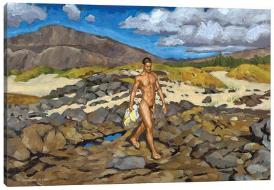 Koko Crater Day Canvas Art Print - Male Nude Art