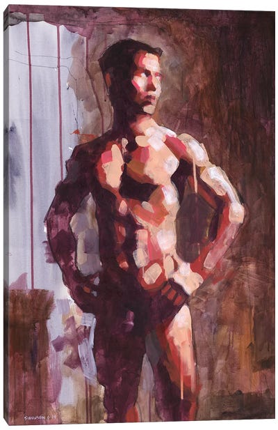 Asian Male Nude In Cool Light Canvas Art Print - Douglas Simonson