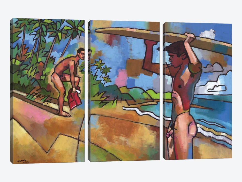 Maui Monday by Douglas Simonson 3-piece Canvas Wall Art