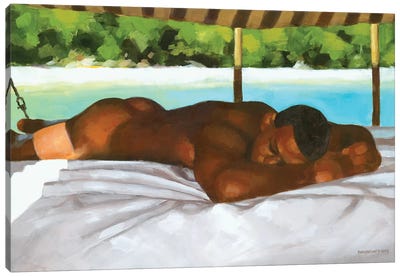 On A Boat In Bahia Canvas Art Print - Douglas Simonson