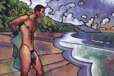 On A Costa Rican Beach by Douglas Simonson multi panel art