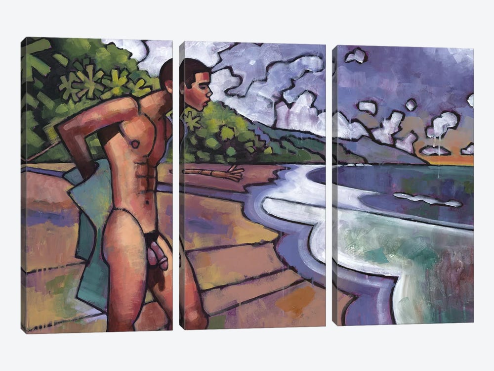 On A Costa Rican Beach by Douglas Simonson 3-piece Canvas Artwork