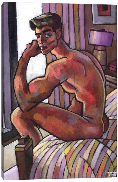 On The 14th Floor Canvas Art Print - Male Nude Art