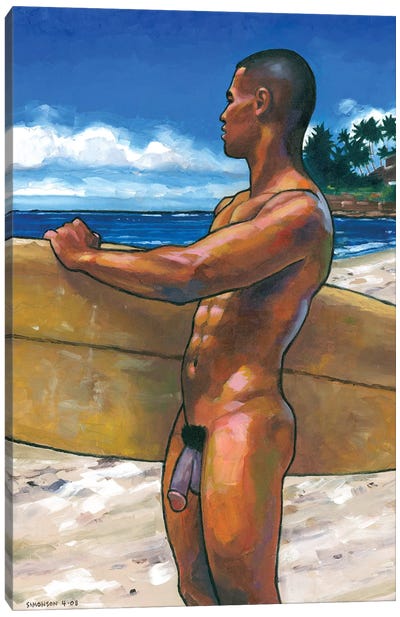 Something To Ride Canvas Art Print - Male Nude Art