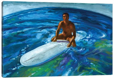 Surfer World Canvas Art Print - Douglas Simonson