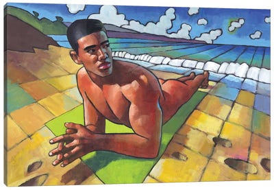 Beach Game Canvas Art Print - Douglas Simonson