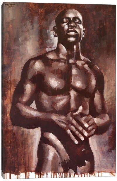 Victor Dreams Canvas Art Print - Male Nude Art