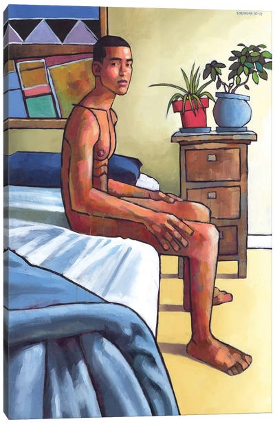 Waikiki Sunday Canvas Art Print - Male Nude Art