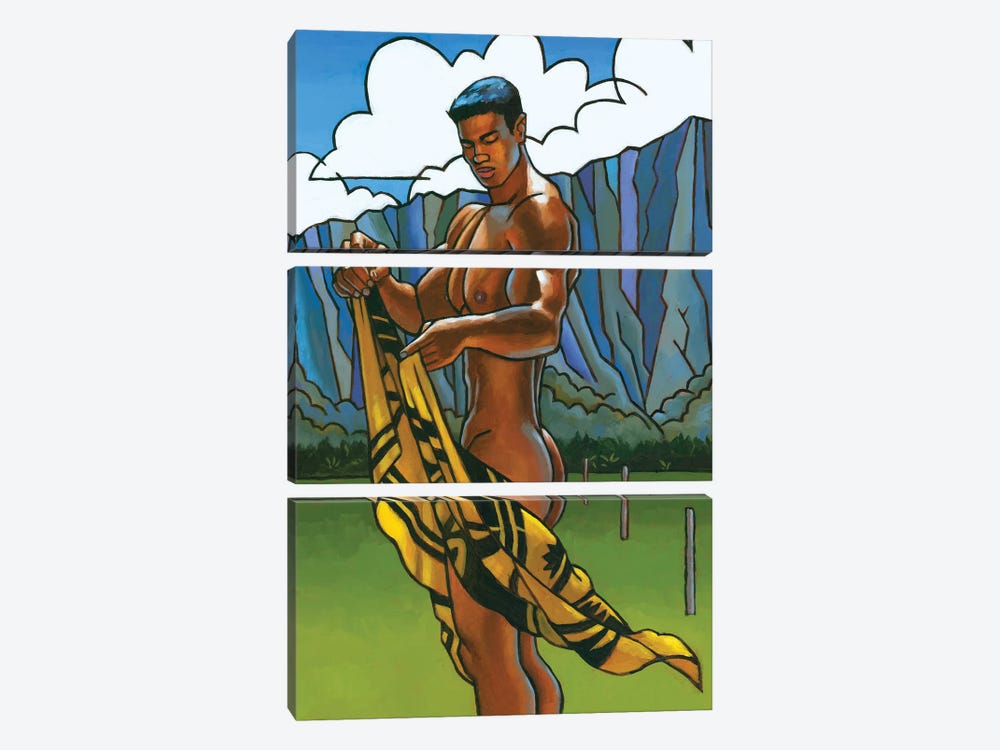 Waimanalo Field II by Douglas Simonson 3-piece Canvas Artwork