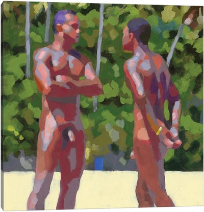 Baianos Desnudos Canvas Art Print - Male Nude Art