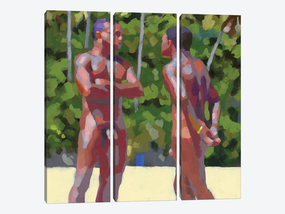 Baianos Desnudos by Douglas Simonson 3-piece Canvas Artwork