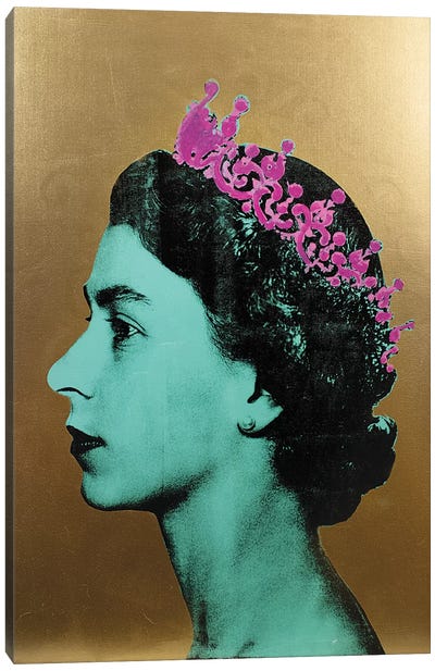 The Queen - Gold Canvas Art Print - Best Selling Pop Art