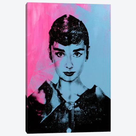 Audrey Hepburn - Blue Canvas Print #DSU10} by Dane Shue Canvas Art