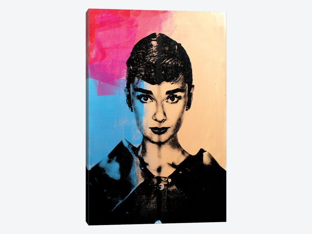 Audrey Hepburn - Pink by Dane Shue 1-piece Canvas Art