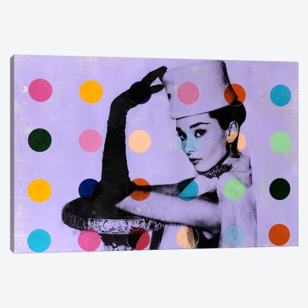 Audrey Hepburn Dots Canvas Print #DSU15} by Dane Shue Canvas Print