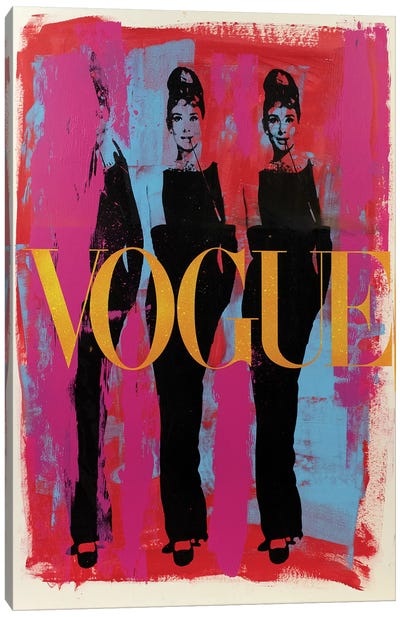 Audrey Hepburn Three Graces Vogue Canvas Art Print - 3-Piece Pop Art