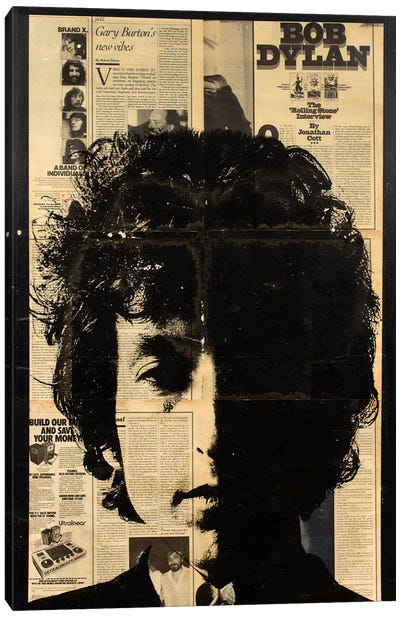 Bob Dylan Canvas Art Print - Music Art
