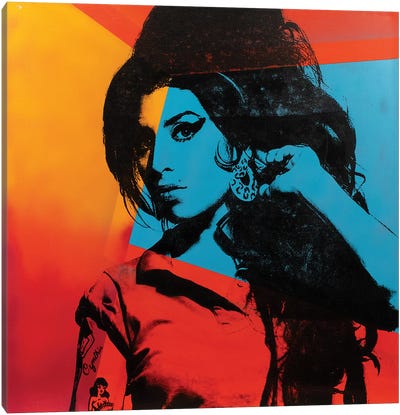 Amy Winehouse I Canvas Art Print - Pop Collage