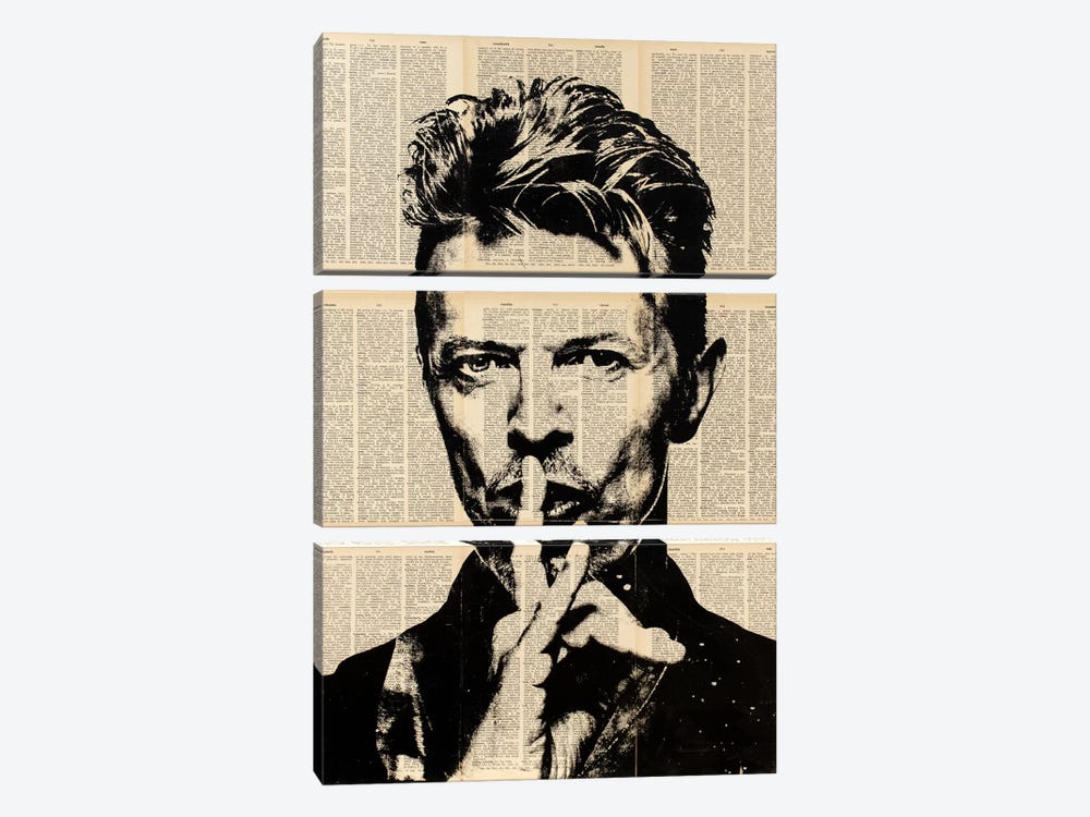 David Bowie by Dane Shue 3-piece Canvas Art Print