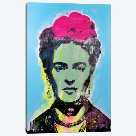 Frida Kahlo - Green Canvas Print #DSU51} by Dane Shue Canvas Wall Art