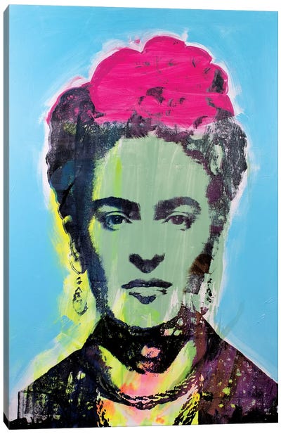 Frida Kahlo - Green Canvas Art Print