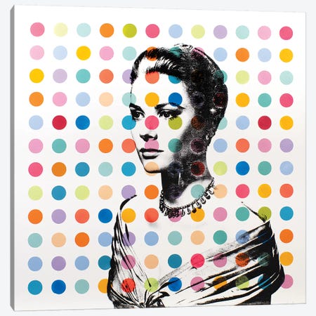 Grace Kelly Dots Canvas Print #DSU55} by Dane Shue Canvas Art Print