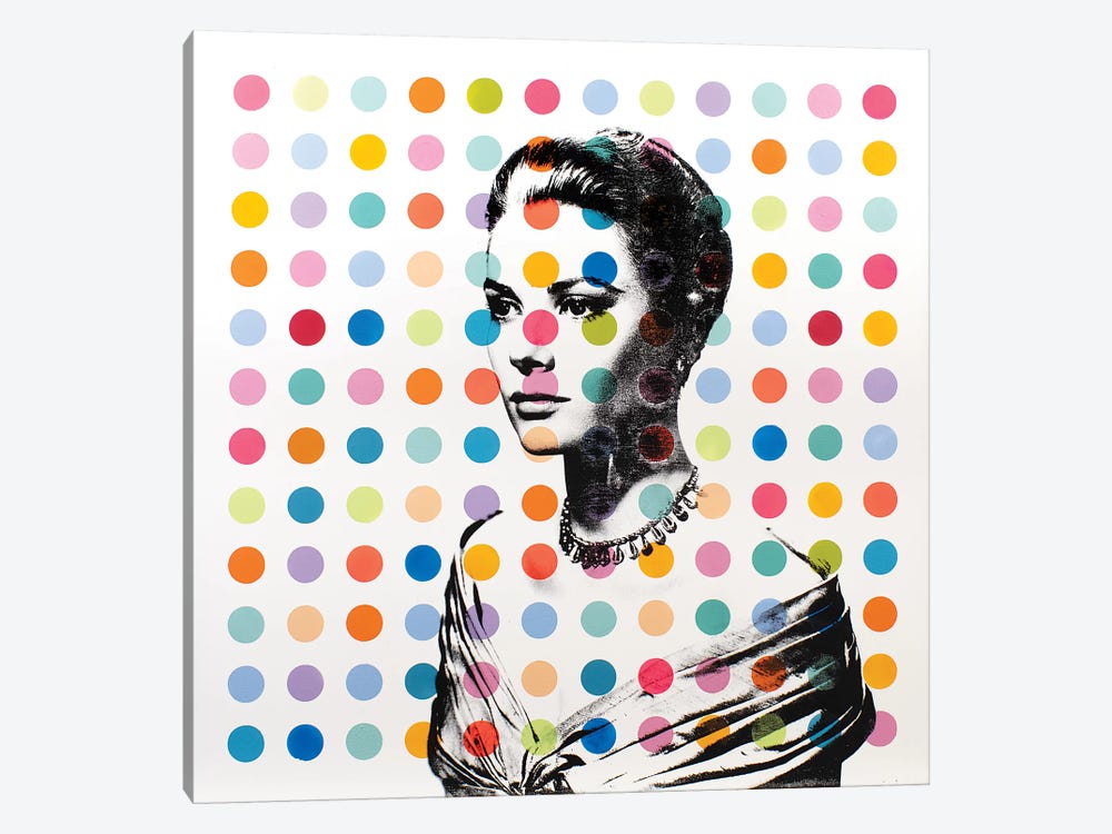 Grace Kelly Dots by Dane Shue 1-piece Canvas Wall Art