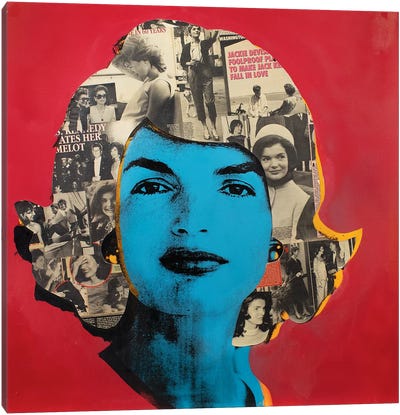Jackie O Canvas Art Print - Jackie Kennedy Onasis