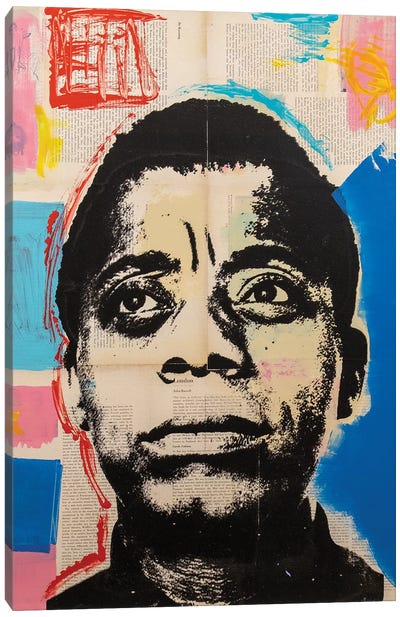 James Baldwin Canvas Art Print - Celebrity Art