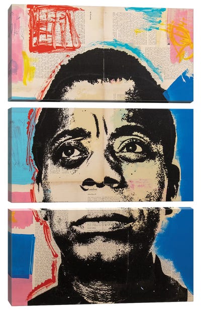 James Baldwin Canvas Art Print - 3-Piece Pop Art