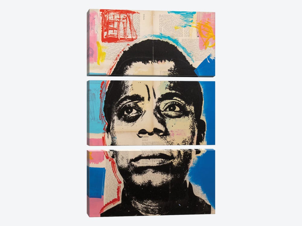 James Baldwin by Dane Shue 3-piece Canvas Artwork