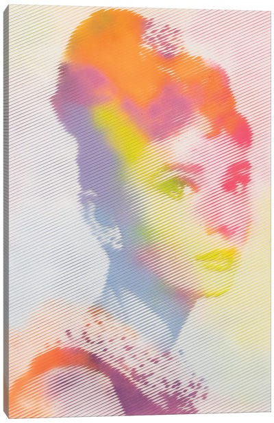 Audrey Breakfast at Tiffanys Canvas Art Print - Classic Movie Art
