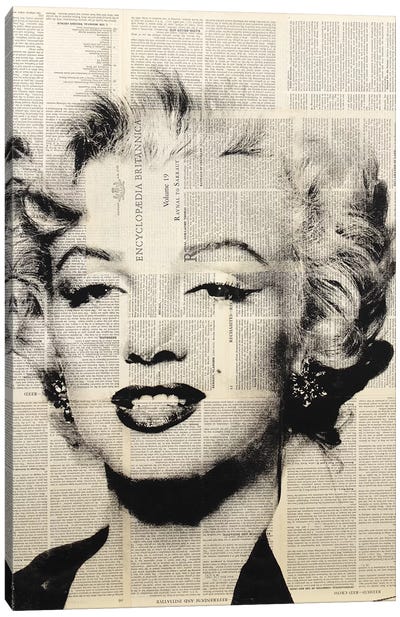 Marilyn Monroe (1) Canvas Art Print - Model & Fashion Icon Art