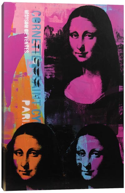 Mona Lisa - 3 Canvas Art Print - Mona Lisa Reimagined