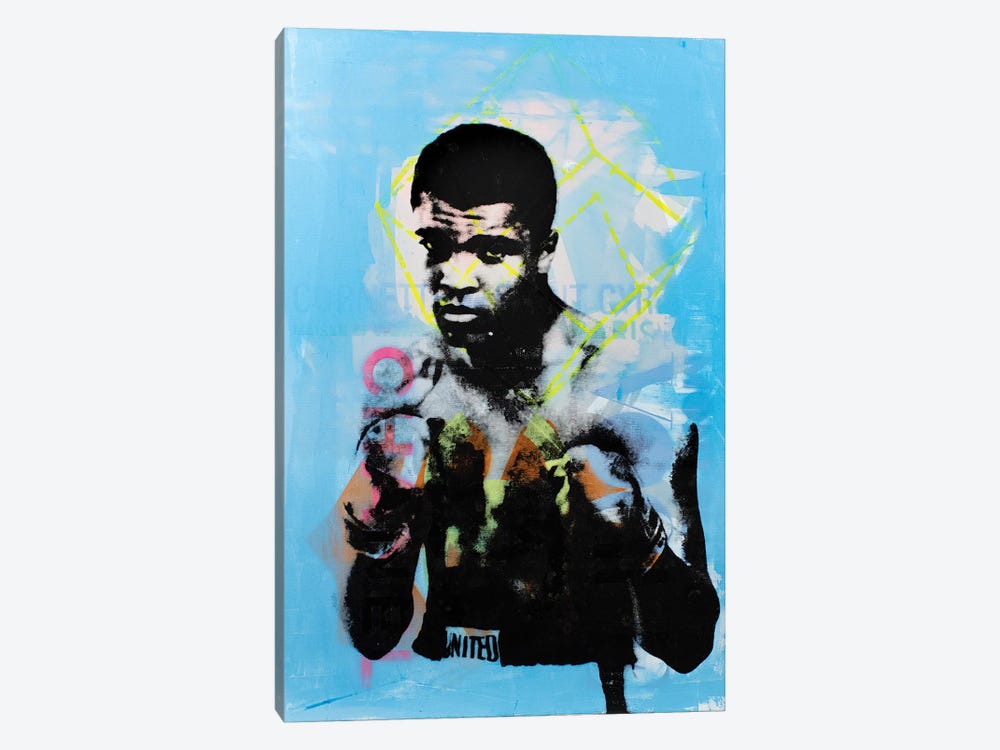 Muhammad Ali - Blue by Dane Shue 1-piece Canvas Art Print